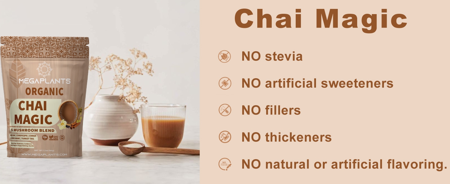 chai nootropic pouches turkey tail drink turkeytail mushroom lions mane tea cordyceps cardamonin