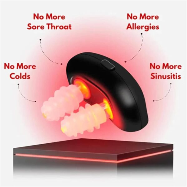 RespiRelief Red Light Nasal Therapy Instrument, Red Light Therapy for Nose, Nasal Therapy Device