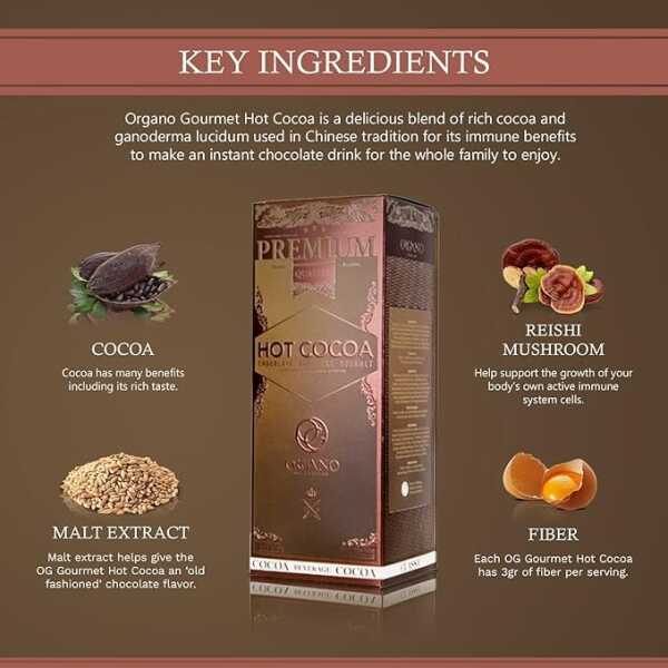 ORGANO Combo Pack, 1 box ROYAL Black Coffee and 1 box Hot Cocoa 100% Certified Organic Gourmet Coffee