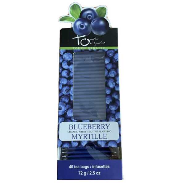 Touch Organic BLUEBERRY WHITE Tea Bags, 40 Bags, 2.5 oz