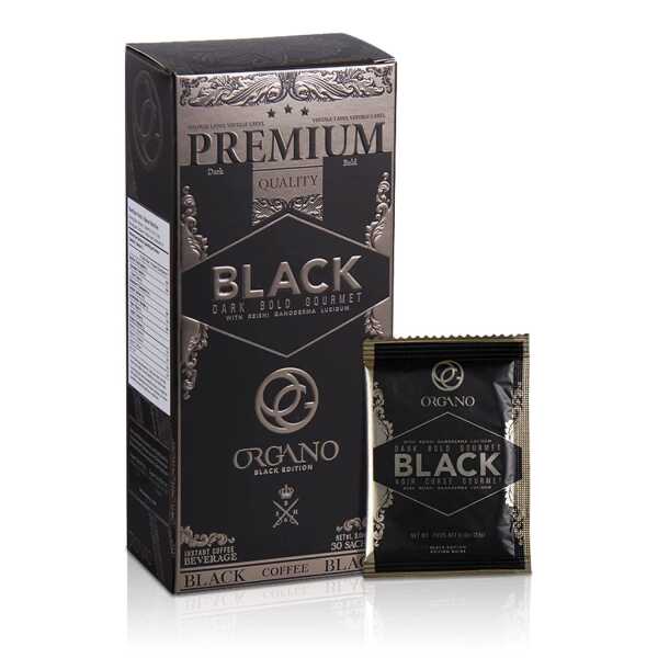 Organo Gold Gourmet Premium Black Coffee Made With Antioxidant Rich Organic Ganoderma Lucidum U.S.A. Packaging (1 Box)