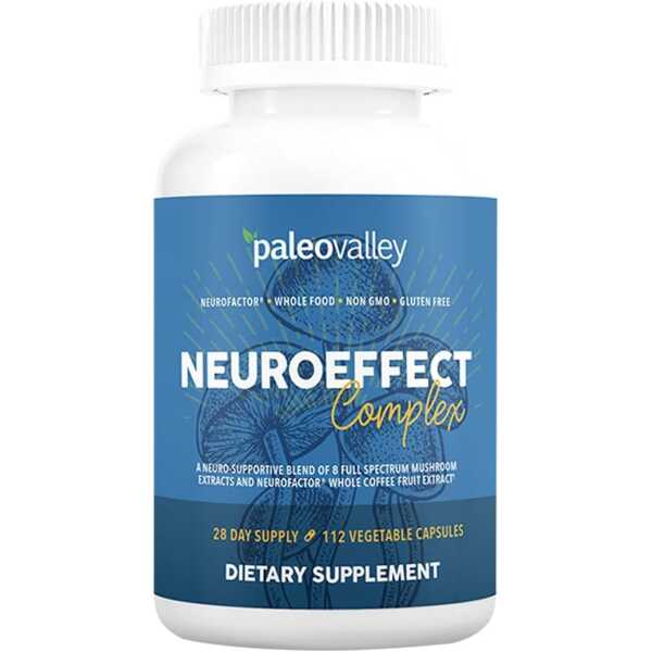 Paleovalley NeuroEffect – Neuro Mushroom Coffee Nutritional Supplement for Focus, Memory, and Energy Support – 28-Day Supply – 8