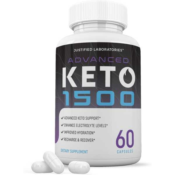 Advanced Keto 1500 Keto Pills 1275MG New & Improved Formula Contains Apple Cider Vinegar Extra Virgin Olive Oil Powder Green Tea