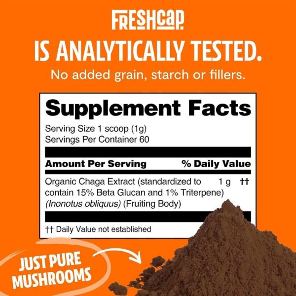 FreshCap Ultimate Mushroom Complex Powder – Lions Mane, Reishi, Cordyceps, Chaga, Turkey Tail, Maitake Supplements – for