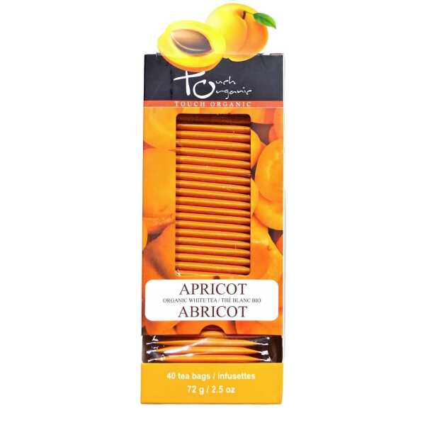 Touch Organic APRICOT WHITE Tea Bags, 40 Bags, 2.5 oz