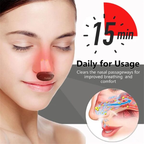 RespiRelief Red Light Nasal Therapy Instrument, Red Light Therapy for Nose, Nasal Therapy Device