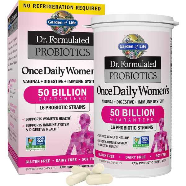 Garden of Life, Dr. Formulated Women’s Probiotics Once Daily, 16 Strains, 50 Billion, 30 Capsules