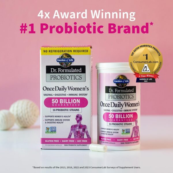 Garden of Life, Dr. Formulated Women’s Probiotics Once Daily, 16 Strains, 50 Billion, 30 Capsules