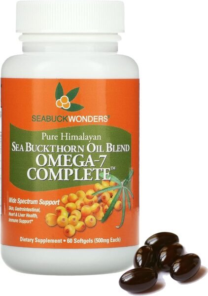 Sea Buckthorn Oil Blend, Omega-7 Complete, Max Potency, 120 Count Softgels