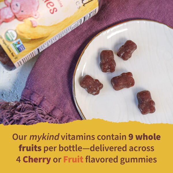 Garden of Life mykind Organics Kids Gummy Vitamins – Fruit – Certified Organic, Non-GMO & Vegan Complete Children’s Multi – B12, C & D3 – Gluten, Soy & Dairy Free, 120 Real Fruit Chew Gummies