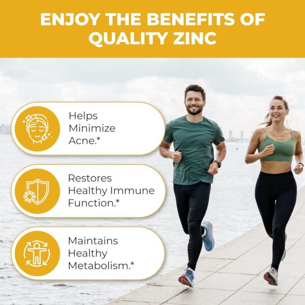 Sandhu Herbals Zinc 50mg Supplement for Men & Women| High Absorption Zinc Monomethionine Complex 120 Capsules (Pack of 2)| Zinc Supplements for Immune, Acne & Antioxidant Support| Made in The USA