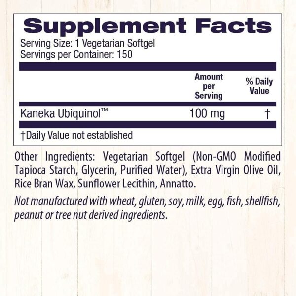 Healthy Origins Ubiquinol Vegan Formula (Active Form of CoQ10), 100 mg – Kaneka Ubiquinol Supplement for Heart Health & Antioxidant Support – Vegan, Gluten-Free & Non-GMO Supplement – 60 Veggie Gels