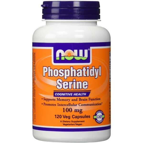 NOW Foods Phosphatidyl Serine 100mg,(2 x 120) 240 Veg Capsules