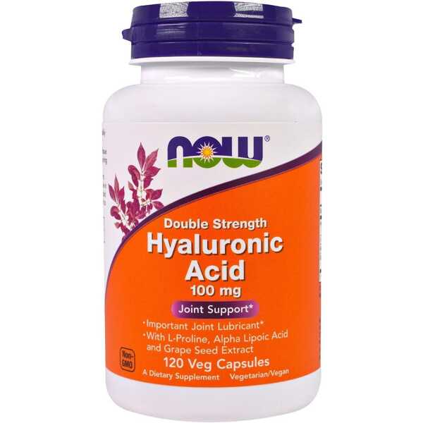 Hyaluronic Acid 2X Plus Veg Capsules, 100 mg – 120 ct (Pack of 2)