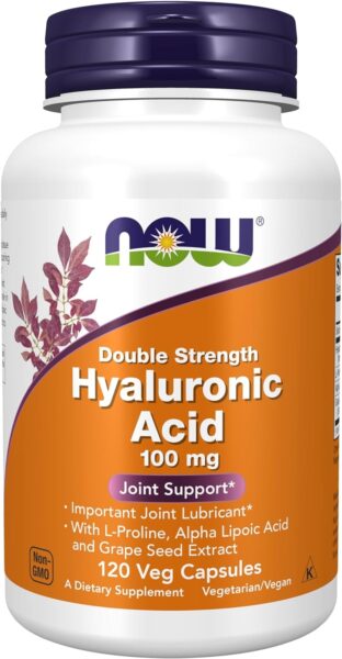 Hyaluronic Acid 2X Plus Veg Capsules, 100 mg – 120 ct (Pack of 2)