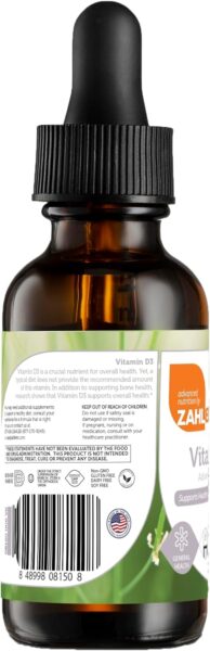 Zahler Vitamin D3 Liquid, Vitamin D Drops, Certified Kosher (5,000IU)