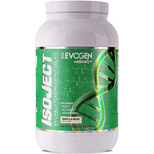 Evogen Naturals ISOJECT, Premium Whey Isolate w/Digestive Enzymes, 28 Servings (2lbs, Chocolate)