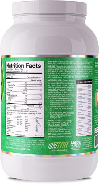 Evogen Naturals ISOJECT, Premium Whey Isolate w/Digestive Enzymes, 28 Servings (2lbs, Chocolate)