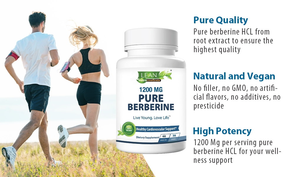 berberine hcl supplement 1200mg pills for men and women supports immune metabolism weight balance