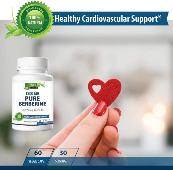 Berberine Supplement, 1200mg HCL Metabolism Plus Immune Support, Heart Health and Cholesterol Balance Pills for Women and Men, Gain Gut Liver Wellness Natural Vegan Herbal Extract Formula 60 Capsules