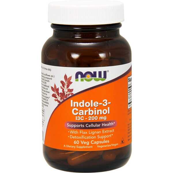 Indole-3-Carbinol (I3C) 200 mg – 60 Veg Capsules x 2 Bottles