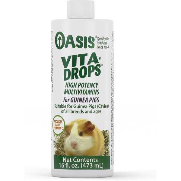 OASIS 80069 Guinea Pig Vita-Drop Vitamins, 16-Ounce liquid multivitamin with Vitamin C