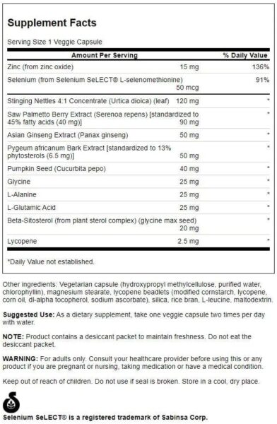 Swanson Prostate Plus – Natural Supplement for Men Promoting Healthy Urinary Tract Flow ‘&’ Frequency – Supporting Overall Prostate Health – (180 Veggie Capsules)