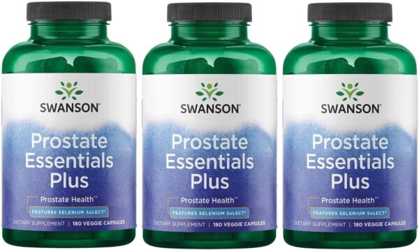 Swanson Prostate Plus – Natural Supplement for Men Promoting Healthy Urinary Tract Flow ‘&’ Frequency – Supporting Overall Prostate Health – (180 Veggie Capsules)