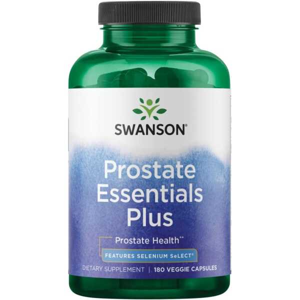 Swanson Prostate Plus – Natural Supplement for Men Promoting Healthy Urinary Tract Flow ‘&’ Frequency – Supporting Overall Prostate Health – (180 Veggie Capsules)