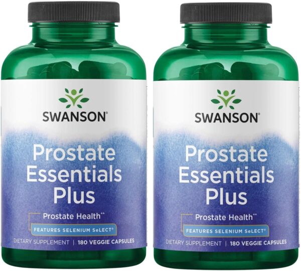 Swanson Prostate Plus – Natural Supplement for Men Promoting Healthy Urinary Tract Flow ‘&’ Frequency – Supporting Overall Prostate Health – (180 Veggie Capsules)