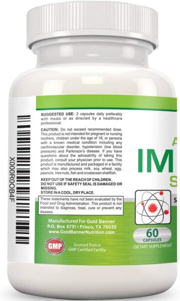 Immune Support Supplement Superior Anti-Oxidant – Boosts Immune System with Red Raspberry, Pomegranate, Pine Bark, Grape Seed, Green Extracts- Polyphenols, Lycopene