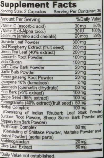 Immune Support Supplement Superior Anti-Oxidant – Boosts Immune System with Red Raspberry, Pomegranate, Pine Bark, Grape Seed, Green Extracts- Polyphenols, Lycopene