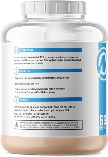 NutraOne ProteinOne Whey Protein Promote Recovery and Build Muscle with a Protein Shake Powder for Men & Women (Chocolate PB Cup, 5 LB)