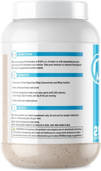 NutraOne ProteinOne Whey Protein Promote Recovery and Build Muscle with a Protein Shake Powder for Men & Women (Chocolate PB Cup, 5 LB)