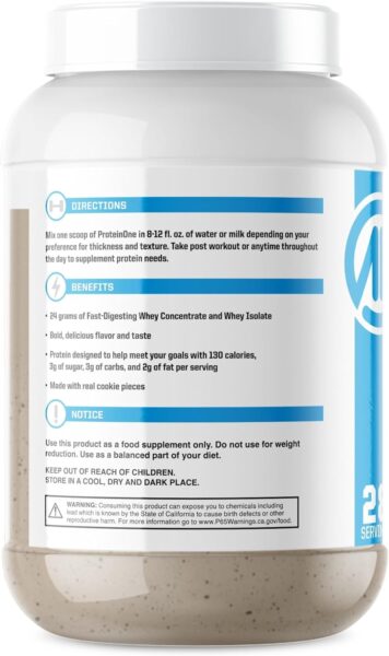 NutraOne ProteinOne Whey Protein Promote Recovery and Build Muscle with a Protein Shake Powder for Men & Women (Chocolate PB Cup, 5 LB)