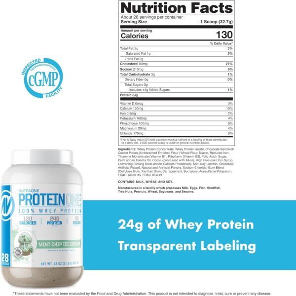 NutraOne ProteinOne Whey Protein Promote Recovery and Build Muscle with a Protein Shake Powder for Men & Women (Chocolate PB Cup, 5 LB)