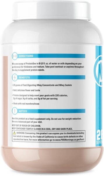 NutraOne ProteinOne Whey Protein Promote Recovery and Build Muscle with a Protein Shake Powder for Men & Women (Chocolate PB Cup, 5 LB)