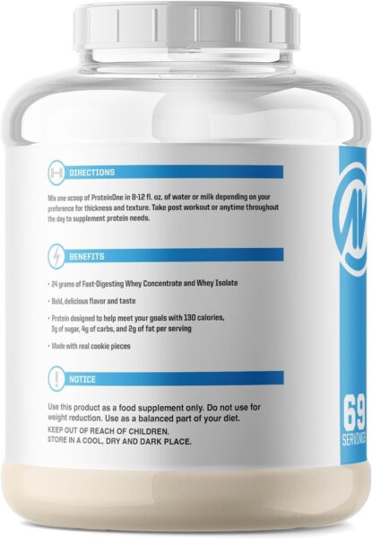 NutraOne ProteinOne Whey Protein Promote Recovery and Build Muscle with a Protein Shake Powder for Men & Women (Chocolate PB Cup, 5 LB)