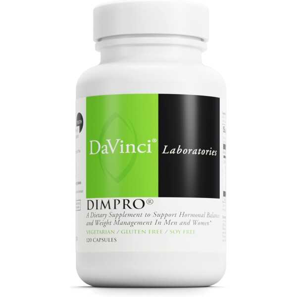 DAVINCI Labs DIMPro 75mg – Helps Support Hormonal Balance, Estrogen Metabolism & More with DIM – Gluten-Free – 120 Capsules (120 Servings)