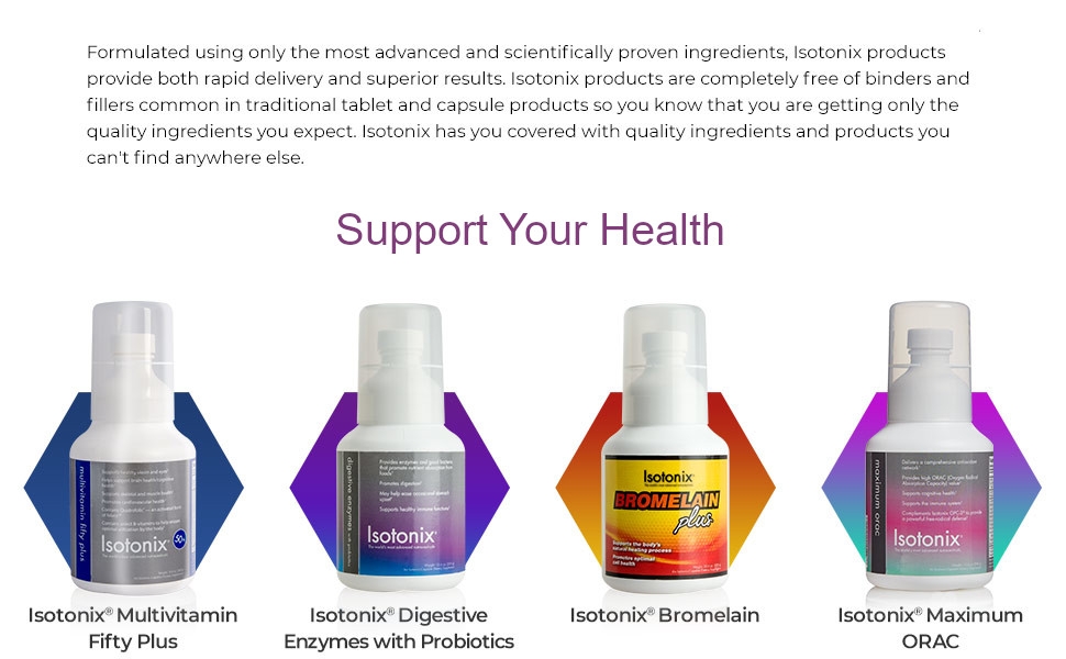 isotonix multivitamin fifty plus digestive enzymes probiotics bromelain maximum orac immune health 