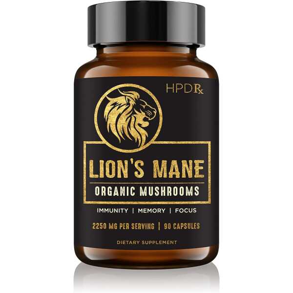 Lion’s Mane Mushroom Extract Capsules Natural Nootropic, Supports Memory & Focus, Immunity Booster – Potent Mushroom Supplement | 2250 mg, 90 Capsules, Pack of 1