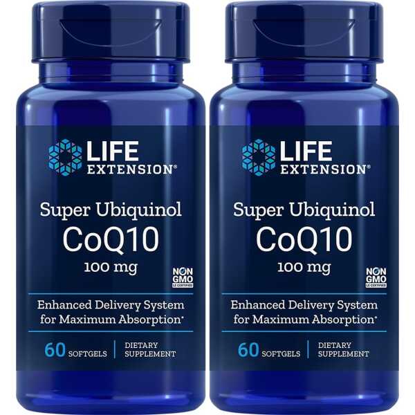 Super Ubiquinol CoQ10 100 mg, 60 softgels-Pack-2