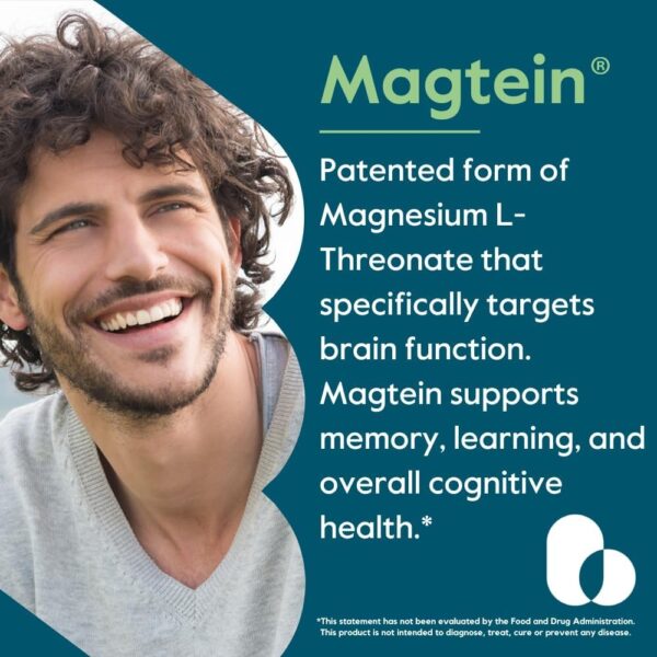 BESTVITE Magtein Magnesium L-Threonate Capsules – 2000mg per Serving (120 Vegetarian Capsules) – Patented and Bioavailable Magnesium – No Stearates – No Fillers – Vegan – Non GMO – Gluten Free