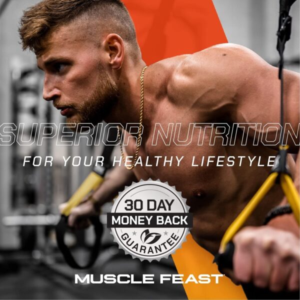 Muscle Feast Premium Blend All Natural Hormone Free Grass-Fed Whey Protein Powder, Chocolate, 2lb