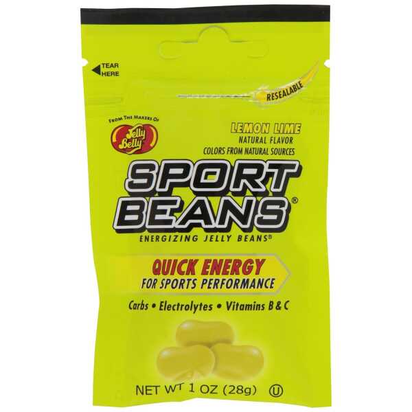 Jelly Belly Sport Beans, Lemon Lime Energizing Jelly Beans, 1-Ounce Bags (Pack of 24)