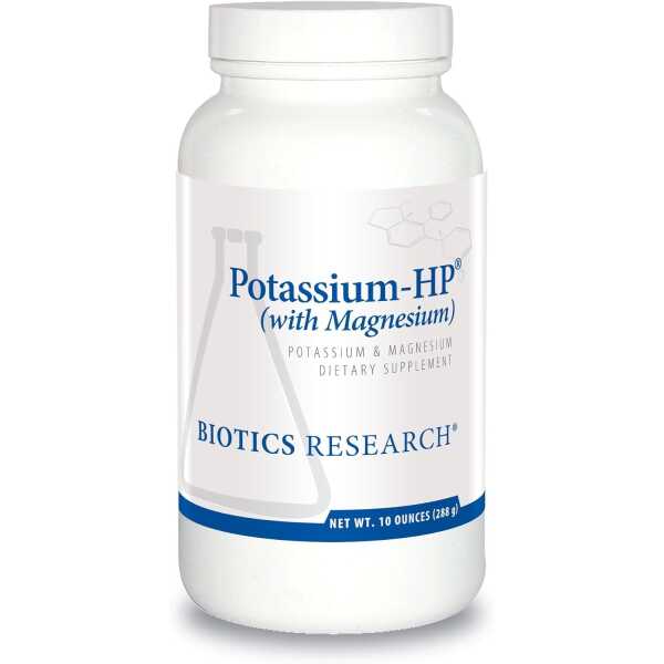 Biotics Research Potassium HP Potassium with Magnesium. Powdered Formula. Electrolyte. Supports Cardiovascular, Renal and Bone Health. Essential Mineral for Vascular and Muscle Function. 1 Ounces