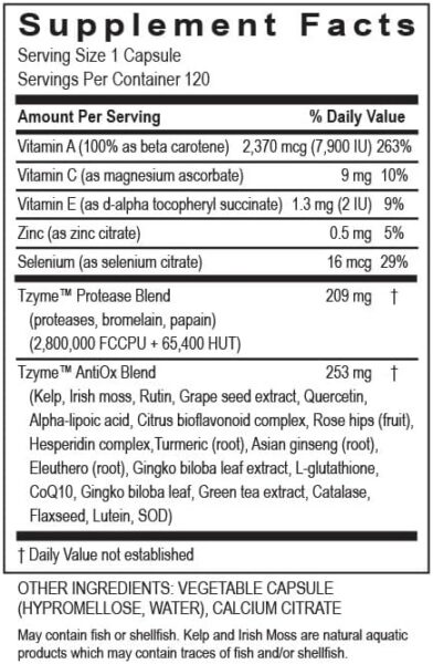 Transformation Enzyme – Protease IFC 120 Caps – 1 Practitioner Recommended – Natural Support for Muscle and Fatigue, and Healthy Inflammation with High Rich Vitamin A, E, C, Zinc, and Selenium