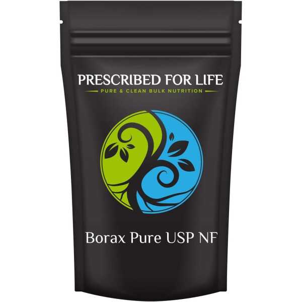 Prescribed for Life Borax Powder | Pure USP-NF Grade All Natural Sodium Borate Powder | Household Laundry Booster, Slime Activator & Multipurpose Cleaning Powder (1 kg / 2.2 lb)