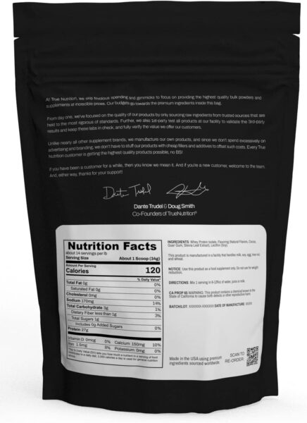 Chocolate Whey Protein Isolate Cold-Filtration – 100% Whey Protein Powder – 27g Protein per Serving – Mixes Easily and Tastes Great – Third Party Tested – Chocolate Fudge Brownie – 1lb