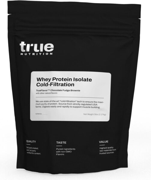 Chocolate Whey Protein Isolate Cold-Filtration – 100% Whey Protein Powder – 27g Protein per Serving – Mixes Easily and Tastes Great – Third Party Tested – Chocolate Fudge Brownie – 1lb